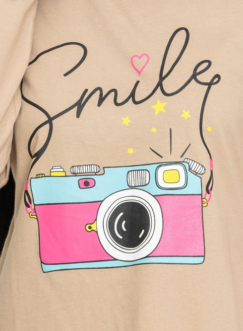 Latte Printed Long - Sleeve Design 20 - Khotwh